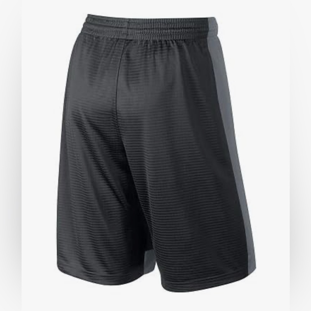 NIKE MENS FAST BREAK BLACK WITH GRAY STRIPE BASKETBALL SHORTS SIZE MEDIUM - Picture 2 of 10